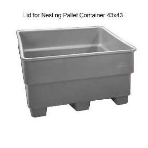  Lid For Nesting Pallet Container 43x43 Gray
