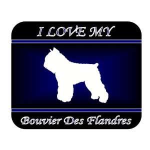  I Love My Bouvier Des Flandres Dog Mouse Pad   Blue 