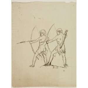   Cole   24 x 32 inches   Figures with Bows and Arrows