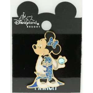  Disney Minnie Mouse Birthday Birthstone Tac Pin ~ March 