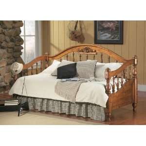  Day Bed with Link Spring in Distressed Brown Finish