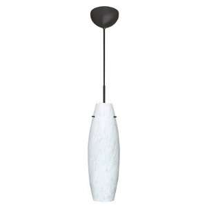Tara One Light Cord Hung Pendant with Dome Canopy Finish Black, Glass 