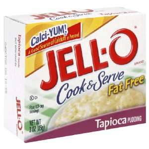 Jell o Cook & Serve Pudding Fat Free Tapioca 3 Oz   12 Packs  