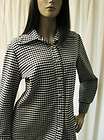 vintage 60 s black white gold button houndstooth blou expedited