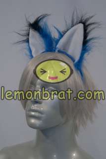 Blue Furry Fox Tail and Ears Cosplay Halloween Accessories  
