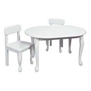  Queen Anne Set of 2 Chairs Color White Toys & Games