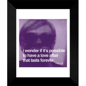 Andy Warhol Framed Pop Art 18x15 I Wonder if its Possible to Have a 