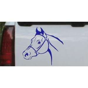 Horse Head Animals Car Window Wall Laptop Decal Sticker    Blue 18in X 