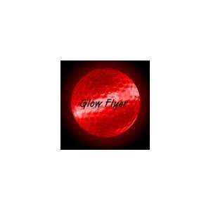  Glow Flyer Red Glowing Golf Ball w/ 1.5inch light stick 