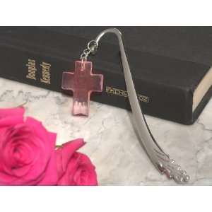  Blessed events Pink Cross bookmark