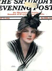 1914 COLOR Cover Art. SWIMSUIT Beauty. Philip BOILEAU  