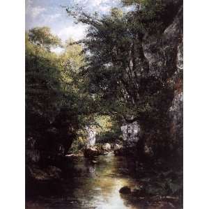   Courbet   24 x 32 inches   The Stream at Brème