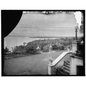   East terrace,the lake,Hotel Champlain,Bluff Point,N.Y.