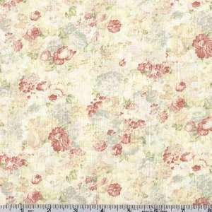  45 Wide Mary Rose Chantilly Rose Floral Cream Fabric By 