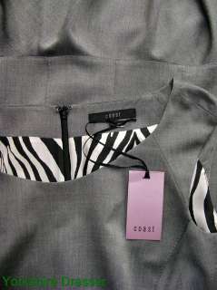 New COAST Clare Grey Tailored Work DRESS 10 12 14 16 18  