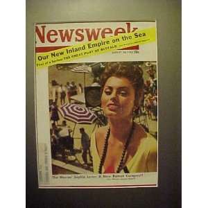 Sophia Loren August 15, 1955 Newsweek Magazine Professionally Matted 