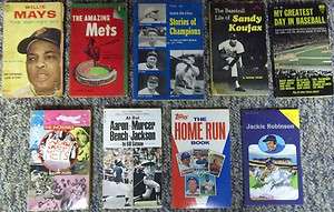 VINTAGE BASEBALL SOFT COVER BOOK LOT (9) 1961 1984 RUTH MANTLE MAYS 