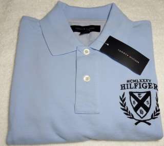   HILFIGER MENS CUSTOM FIT MESH POLO RUGBY LOGO SHIRT VARIOUS COLOR/SIZE