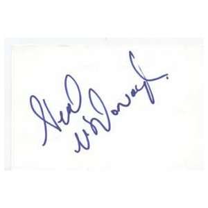  NEAL McDONOUGH Signed Index Card In Person Everything 