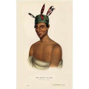  WA KAWN, a Winnebago Chief McKenney Hall Indian Print 13 