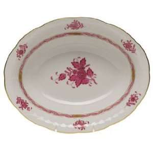  Herend Chinese Bouquet Raspberry Oval Vegetable Dish 