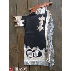  Bullriding Pro Rodeo Western Bronc Leather Chaps Pbr Ch834 