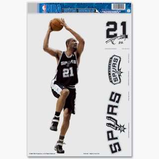  NBA Tim Duncan Static Cling Decal Sheet