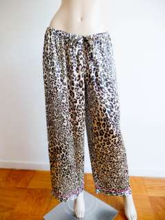 NWT Victorias Secret Afterhours Satin Animal Prints Pajama Set Size L 