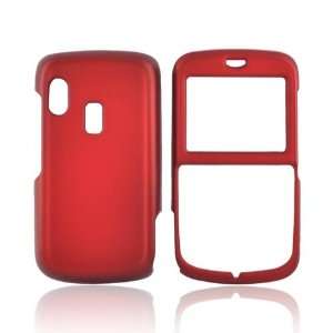  For Alcatel OT800 Rubberized Plastic Case Cover RED 