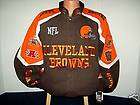 Cleveland Browns NFL Twill Snap Up Jacket   Large