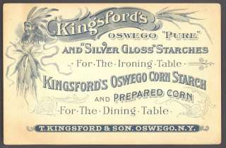1893 Adv Trade Card~Columbian Expo~Kingsford Starch Exh  