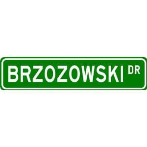  BRZOZOWSKI Street Sign ~ Personalized Family Lastname Sign 