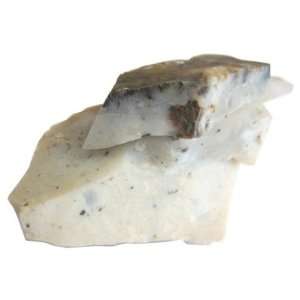  Agate Freeform 01 Plume White Black Stone Raw Rock Crystal 