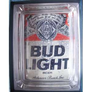  Budweiser Light Beer Glass Ashtray 