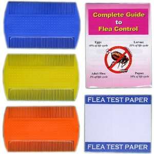 Dog Pet Fine Tooth Combs w/ Flea Test Paper & Complete 