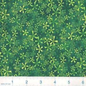  45 Wide Color Quake Stars Green Fabric By The Yard Arts 