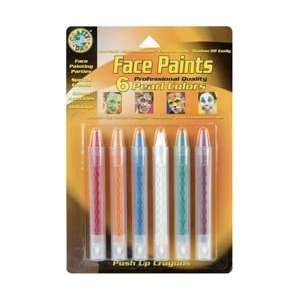  Dabn Stic Face Paint Push Up Crayons 6/Pkg Pearl Colors 