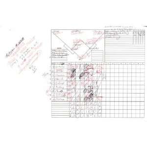 Suzyn Waldman Handwritten/Signed Scorecard White Sox at Yankees 9 18 