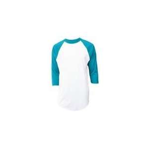   /Teal Midweight Cotton/Poly Baseball Jersey LARGE 