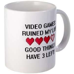 Video Games Ruined My Life Geek Mug by   Kitchen 