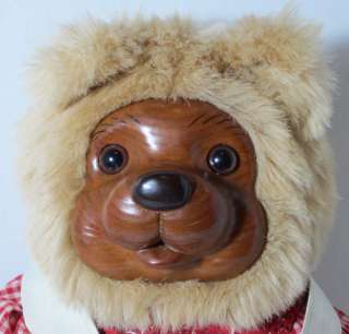 1989 ROBERT RAIKES BONNIE LIMITED EDITION Wooden Face Teddy Bear 