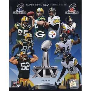 Super Bowl 45 Match Up Composite Green Bay Packers Vs. Pittsburgh 