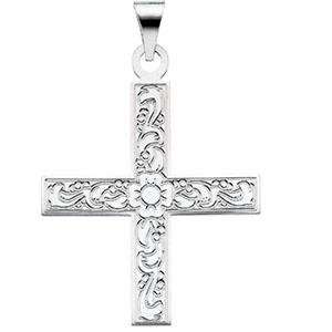  Greek Cross in 14k White Gold Jewelry