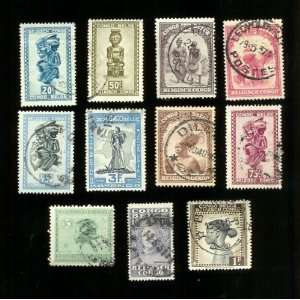  Lot of Congo (11) Statue Stamps 