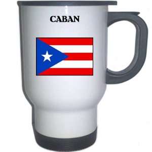  Puerto Rico   CABAN White Stainless Steel Mug 