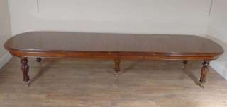 14 ft English Victorian Extending Mahogany Dining Table  