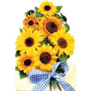    Get Well Greeting Card   Sunflower Bouquet