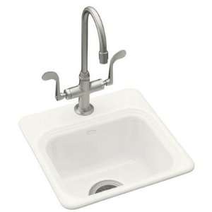   Sink with Two Hole Faucet Drilling Finish Sea Salt
