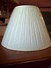 Large Pleated Fabric LAMPSHADES IVORY NEW +$10 Gift