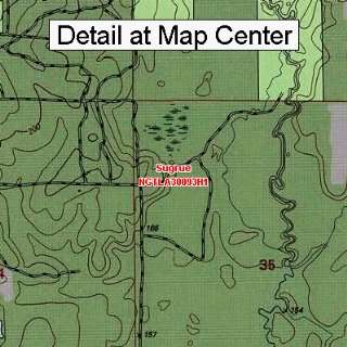 USGS Topographic Quadrangle Map   Sugrue, Louisiana (Folded/Waterproof 